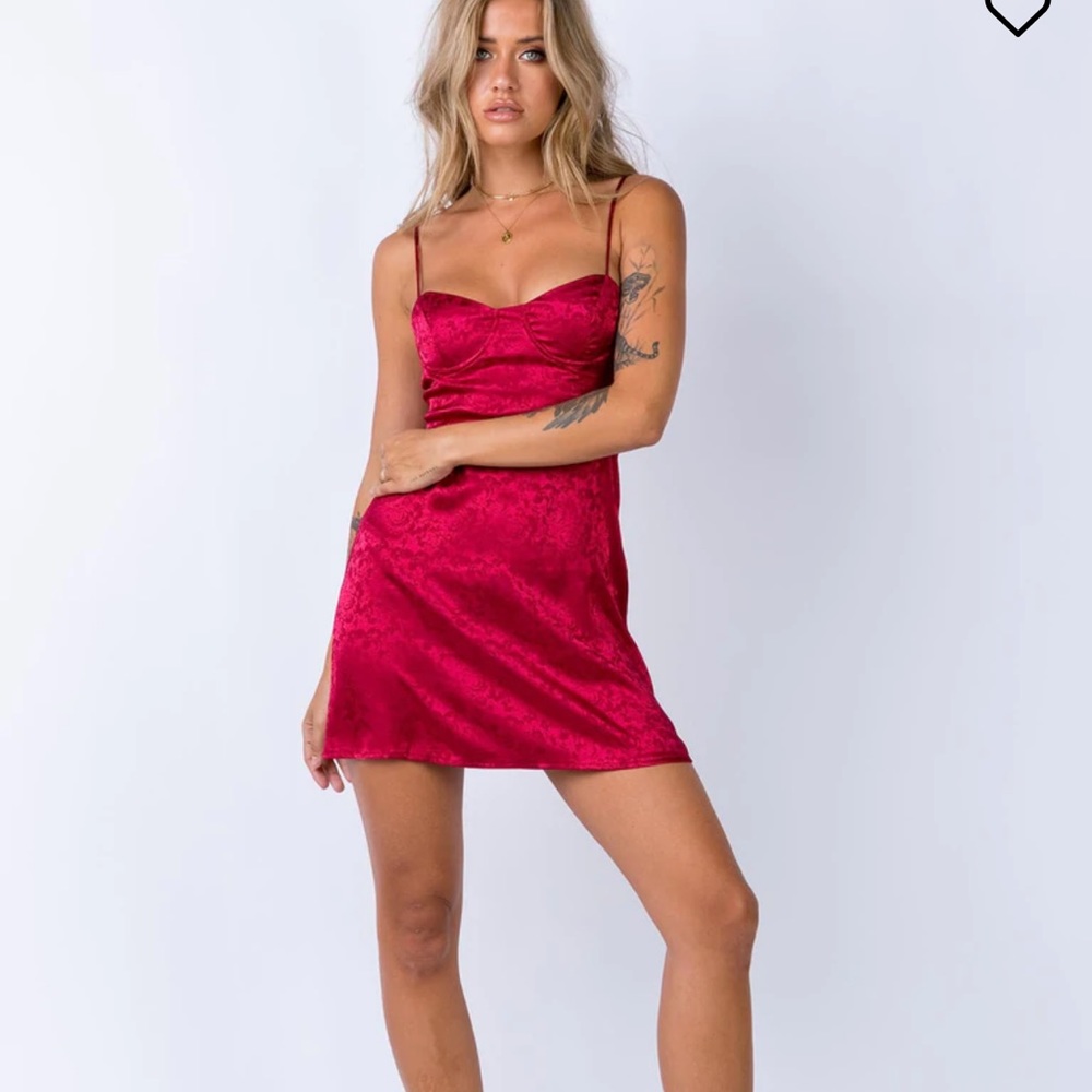 DIVA MINI DRESS DEEP RED